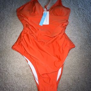 One-piece spaghetti strap bathing suit, new